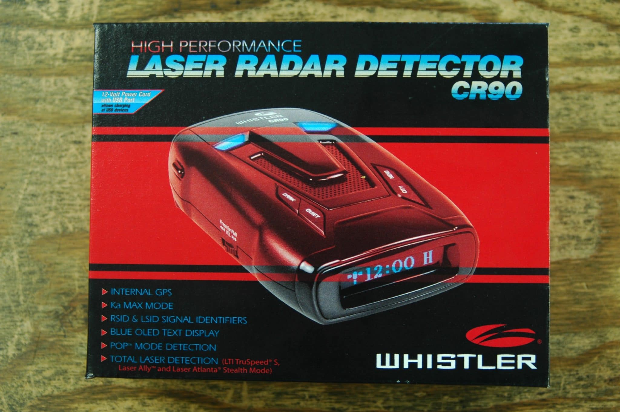 whistler cr90 laser radar detector box