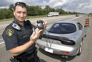 radar detector caught by officer