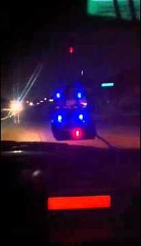 picture Whistler XTR-140 with flashing LEDs at night