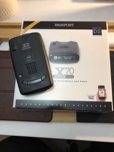escort passport x70 with package