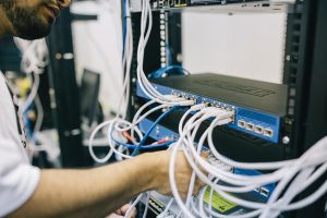 picture of blue wires
