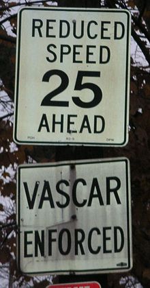 VASCAR enforced sign