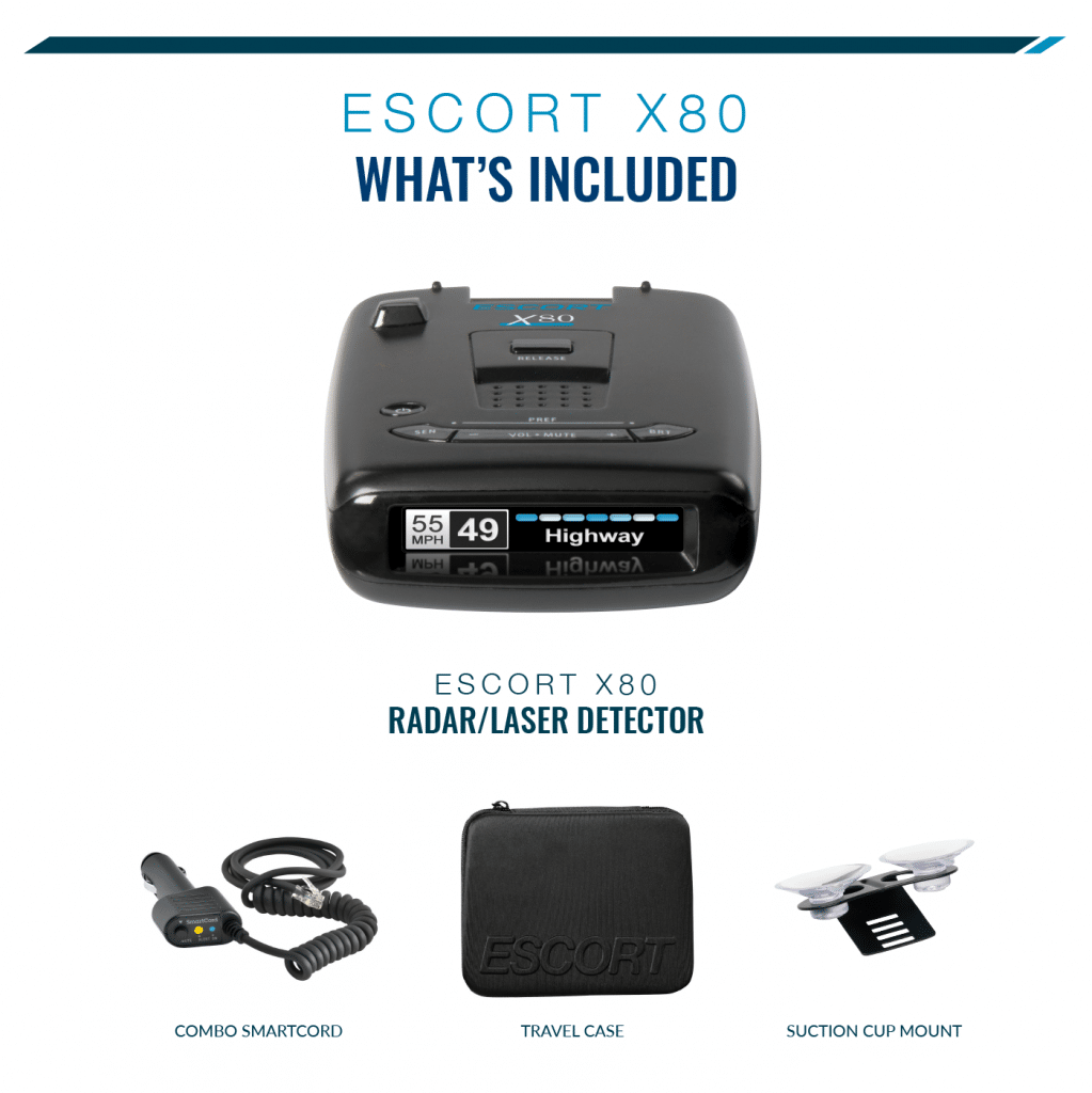 escort x80 whats included