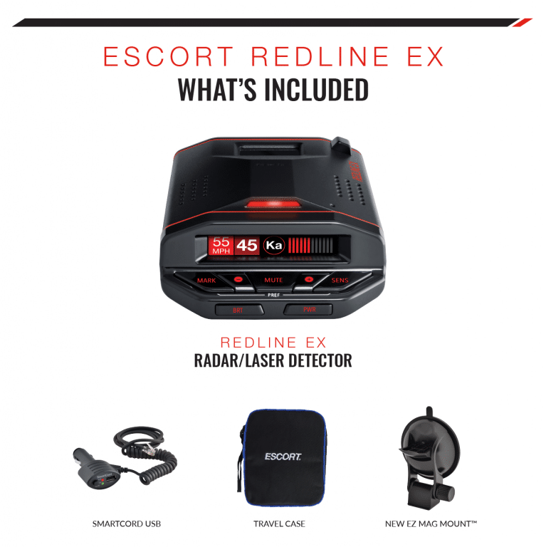 what's included in Escort Redline EX