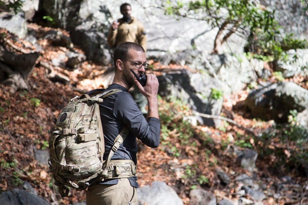 Using two-way radio outdoors