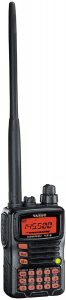 Yaesu VX-6R with an extended antenna
