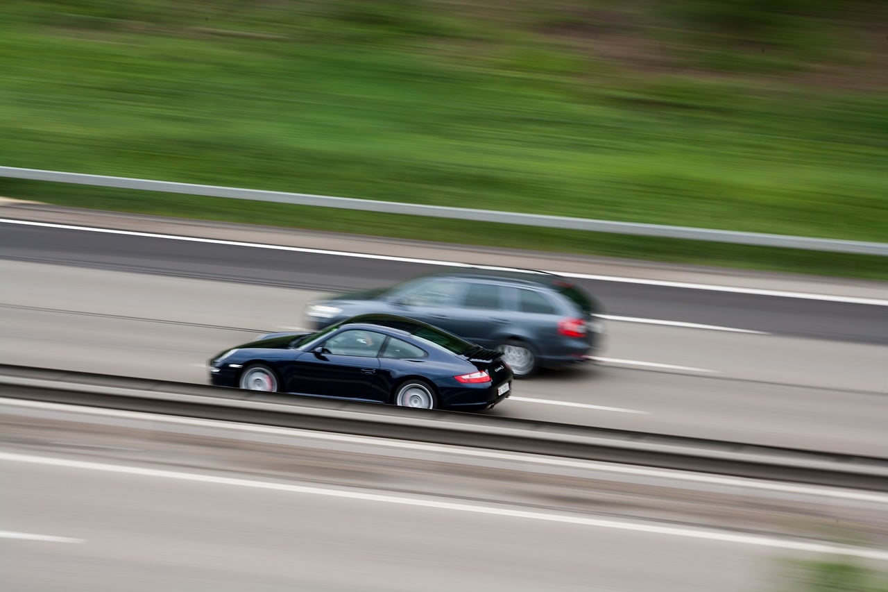 speeding car