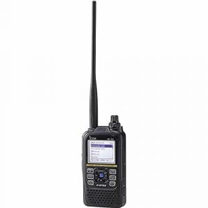 photo of an Icom ID-51A Plus2 with an extended antenna