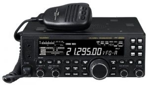 photo of a Yaesu Original FT-450D amateur radio facing front