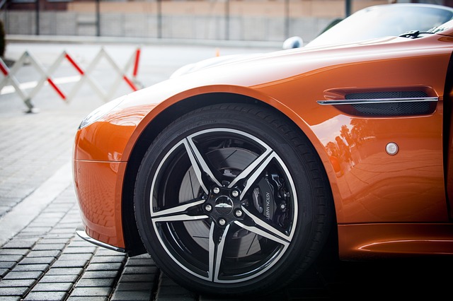 A photo of a car tire