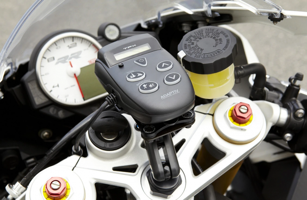 detector mounted on a motorcycle