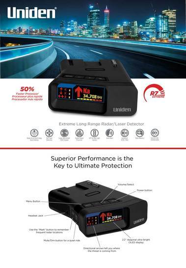 uniden r7 features