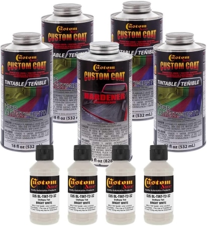 Custom Coat GM White 0.875 Gallons Urethane Spray-On Truck Bed Liner Kit