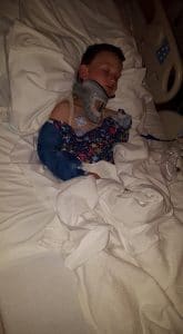 kid in hospital bed