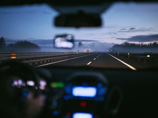driving on a highway