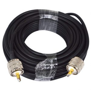RG58 15M Low Loss UHF PL-259 Male to Male Ham Radio Coaxial Cable