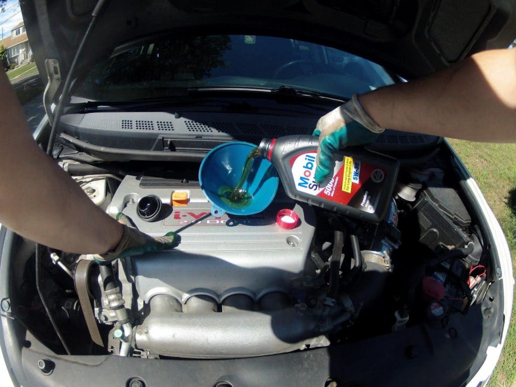 Picture of oil change