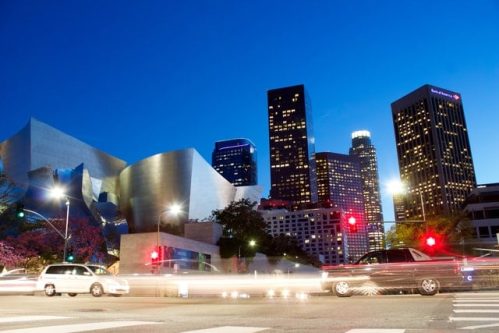 time lapse of downtown Los Angeles