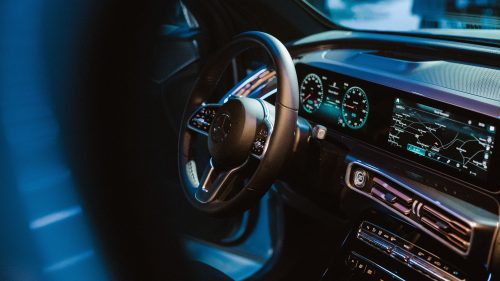 view of the inside of a car
